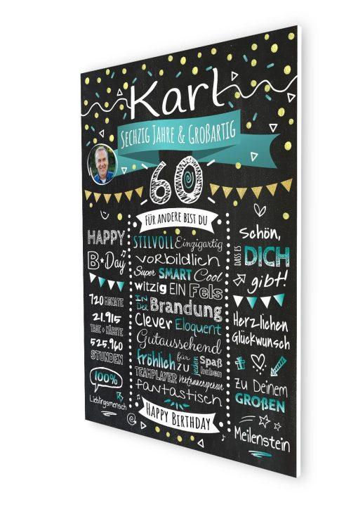 Meilensteintafel Chalkboard Geschenk 60. Geburtstag Personalisiert Geburtstagstafel Klassik Mann Frau07