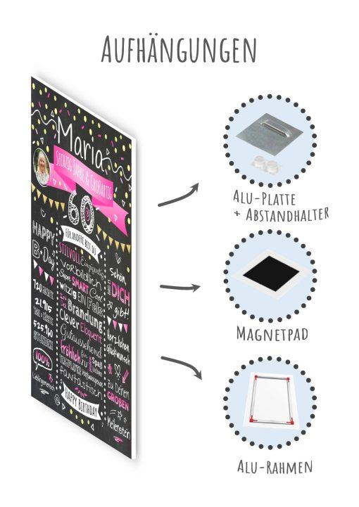 Meilensteintafel Chalkboard Geschenk 60. Geburtstag Personalisiert Geburtstagstafel Klassik Mann Frau10