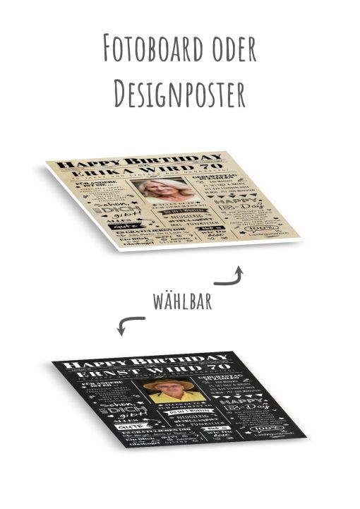 Meilensteintafel Chalkboard Geschenk 70. Geburtstag Zeitung Geburtstagsposter Jahrgangsposter Personalisiert Frau Mann Happy Birthday (13)