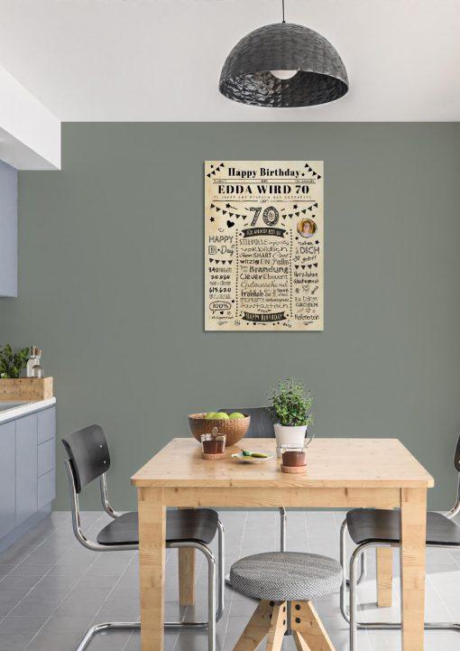 Meilensteintafel Chalkboard Geschenk 70. Geburtstag Zeitung Personalisiert Geburtstagstafel Mann Frau Klassik02