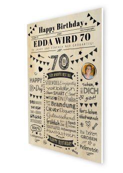 Meilensteintafel Chalkboard Geschenk 70. Geburtstag Zeitung Personalisiert Geburtstagstafel Mann Frau Klassik07