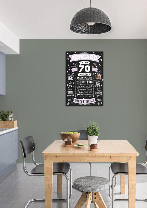 Meilensteintafel Chalkboard Geschenk 70. Geburtstag Personalisiert Geburtstagsposter Frau Mann Retro Classic02