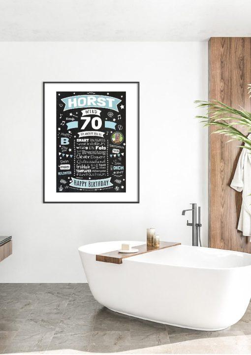 Meilensteintafel Chalkboard Geschenk 70. Geburtstag Personalisiert Geburtstagsposter Frau Mann Retro Classic05