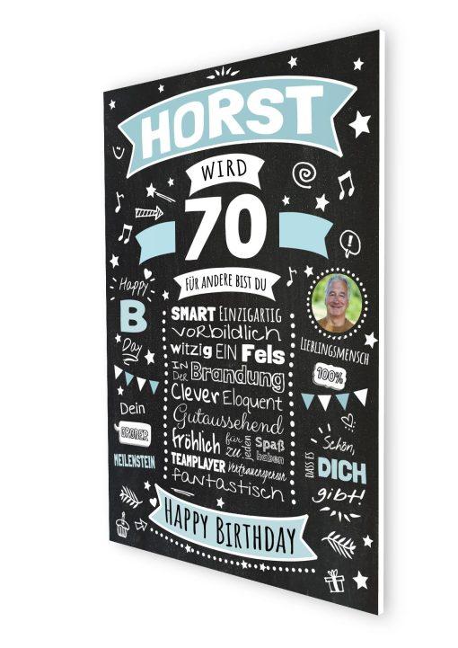 Meilensteintafel Chalkboard Geschenk 70. Geburtstag Personalisiert Geburtstagsposter Frau Mann Retro Classic07