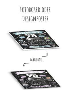 Meilensteintafel Chalkboard Geschenk 70. Geburtstag Personalisiert Geburtstagsposter Frau Mann Retro Classic13