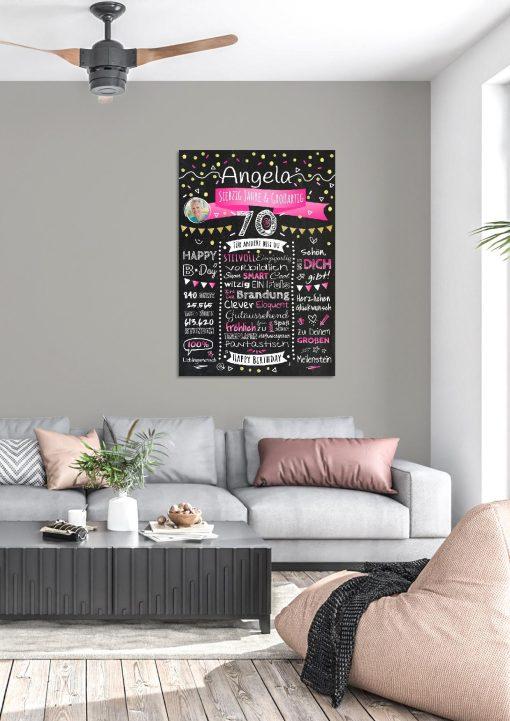 Meilensteintafel Chalkboard Geschenk 70. Geburtstag Personalisiert Geburtstagstafel Klassik Mann Frau03