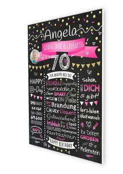 Meilensteintafel Chalkboard Geschenk 70. Geburtstag Personalisiert Geburtstagstafel Klassik Mann Frau07