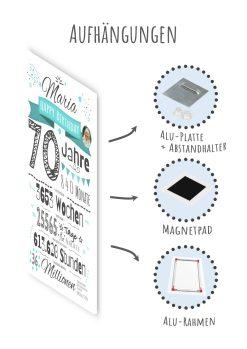 Meilensteintafel Chalkboard Geschenk 70. Geburtstag Personalisiert Mann Frau Geburtstagstafel Zahlenspaß (10)