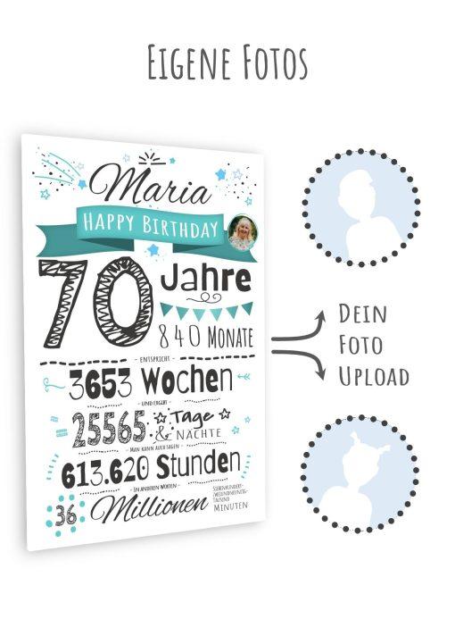 Meilensteintafel Chalkboard Geschenk 70. Geburtstag Personalisiert Mann Frau Geburtstagstafel Zahlenspaß (11)