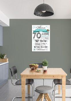 Meilensteintafel Chalkboard Geschenk 70. Geburtstag Personalisiert Mann Frau Geburtstagstafel Zahlenspaß (2)