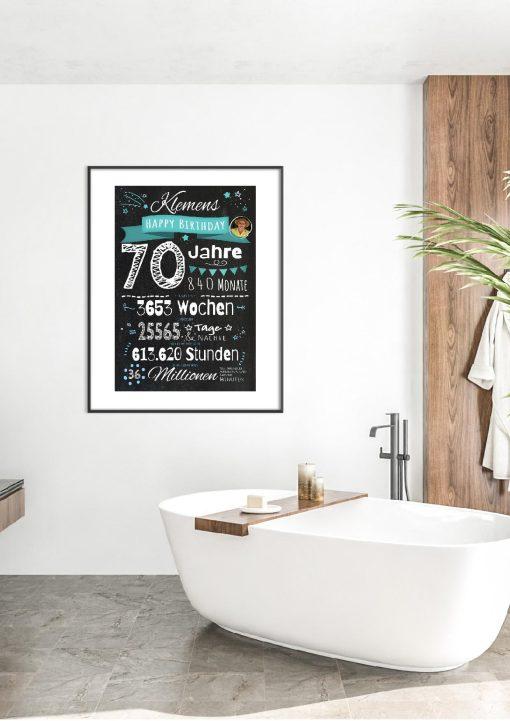 Meilensteintafel Chalkboard Geschenk 70. Geburtstag Personalisiert Mann Frau Geburtstagstafel Zahlenspaß (5)