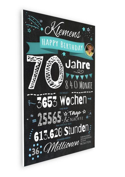 Meilensteintafel Chalkboard Geschenk 70. Geburtstag Personalisiert Mann Frau Geburtstagstafel Zahlenspaß (8)