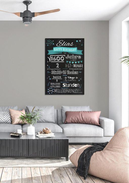 Meilensteintafel Chalkboard Geschenk Geburtstag Mathe Formeln Mathematiker Geburtstagstafel03