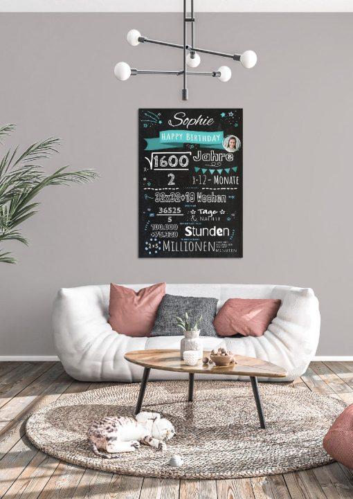 Meilensteintafel Chalkboard Geschenk Geburtstag Mathe Formeln Mathematiker Geburtstagstafel04
