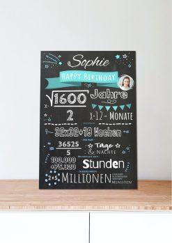 Meilensteintafel Chalkboard Geschenk Geburtstag Mathe Formeln Mathematiker Geburtstagstafel06