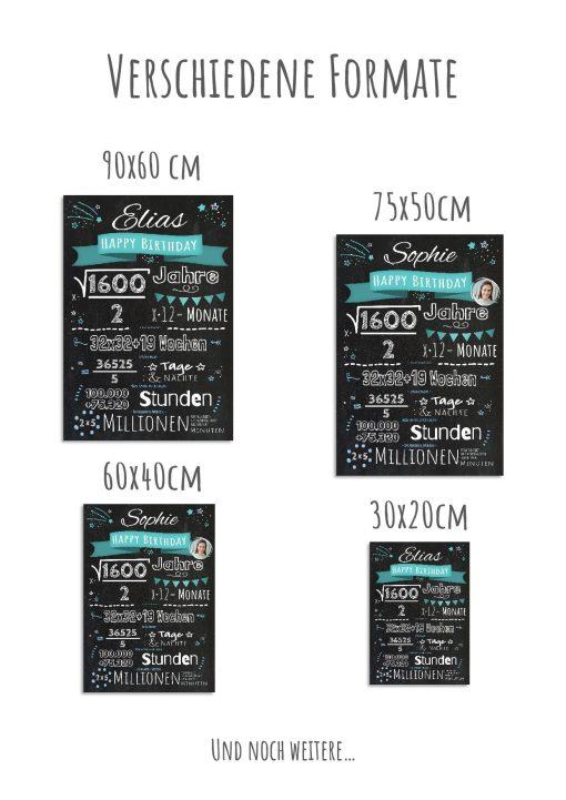 Meilensteintafel Chalkboard Geschenk Geburtstag Mathe Formeln Mathematiker Geburtstagstafel12