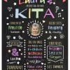 Meilensteintafel Chalkboard Geschenk Kitastart Personalisiert Erster Tag Kindertagesstätte Mädchen Junge 1