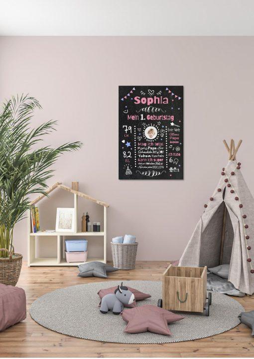 Meilensteintafel Chalkboard Geschenk 1. Geburtstag Personalisiert Geburtstagstafel Mädchen Junge 0 (2)