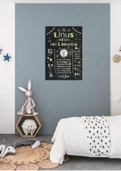 Meilensteintafel Chalkboard Geschenk 1. Geburtstag Personalisiert Geburtstagstafel Mädchen Junge 0 (3)