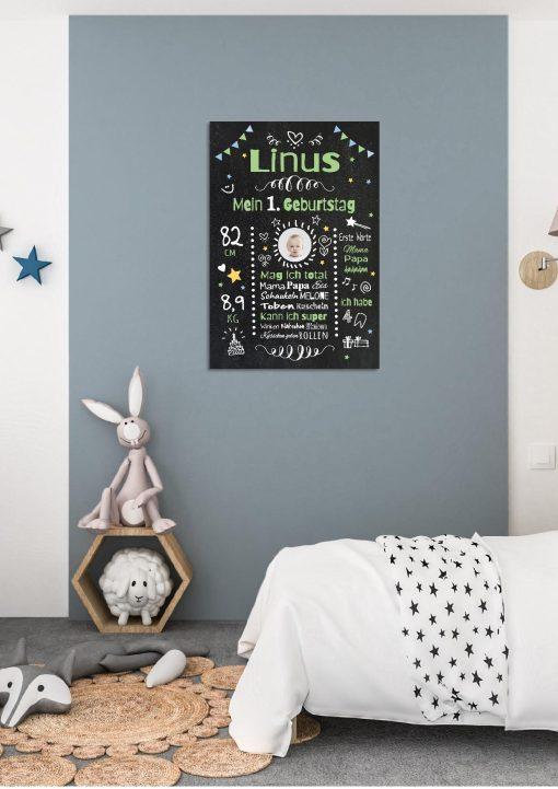 Meilensteintafel Chalkboard Geschenk 1. Geburtstag Personalisiert Geburtstagstafel Mädchen Junge 0 (3)