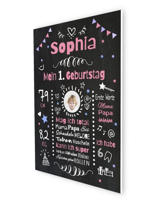 Meilensteintafel Chalkboard Geschenk 1. Geburtstag Personalisiert Geburtstagstafel Mädchen Junge2