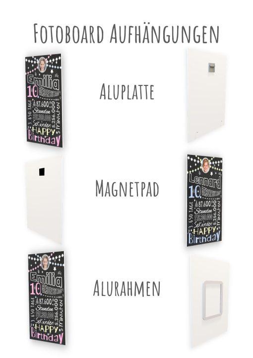 Meilensteintafel Chalkboard Geschenk 10. Geburtstag Personalisiert Geburtstagstafel Retro Colors Mädchen Junge Rosa Blau13