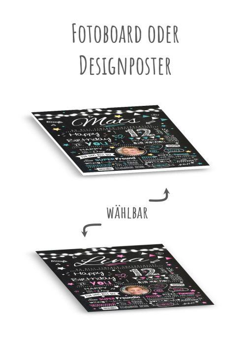 Meilensteintafel Chalkboard Geschenk 12. Geburtstag Personalisiert Geburtstagstafel Junge Mädchen Chalk O Classic12
