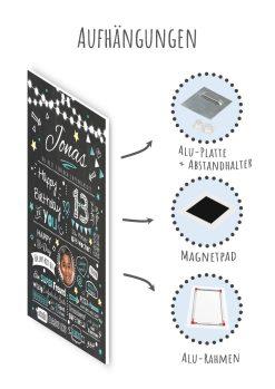 Meilensteintafel Chalkboard Geschenk 13. Geburtstag Personalisiert Geburtstagstafel Junge Mädchen Chalk O Classic09