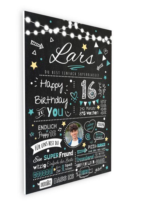 Meilensteintafel Chalkboard Geschenk 16. Geburtstag Personalisiert Geburtstagstafel Junge Mädchen Chalk O Classic07