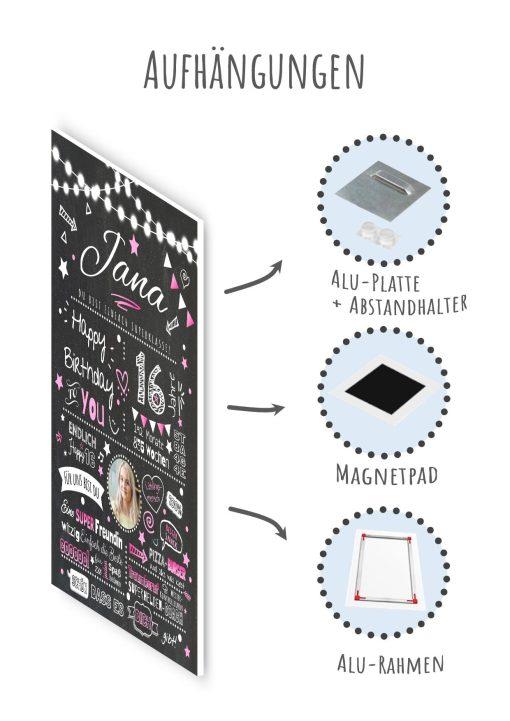 Meilensteintafel Chalkboard Geschenk 16. Geburtstag Personalisiert Geburtstagstafel Junge Mädchen Chalk O Classic09