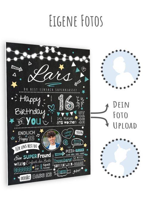 Meilensteintafel Chalkboard Geschenk 16. Geburtstag Personalisiert Geburtstagstafel Junge Mädchen Chalk O Classic10