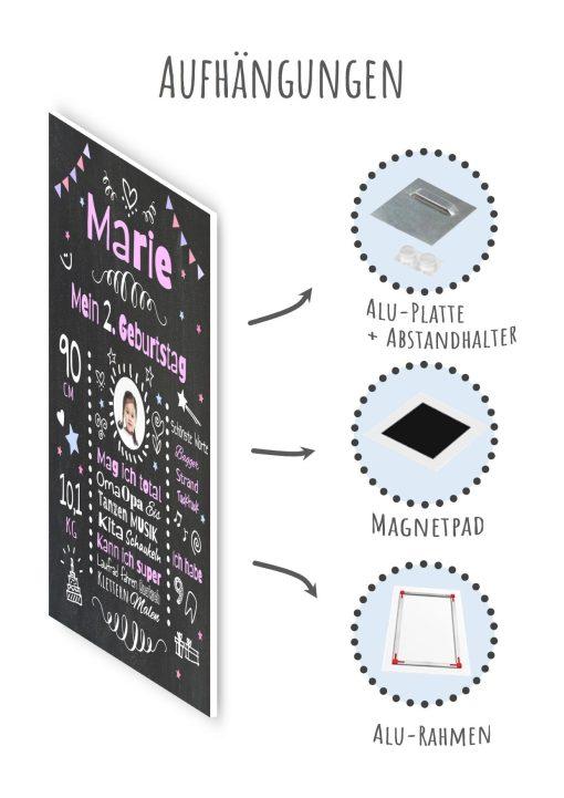 Meilensteintafel Chalkboard Geschenk 2. Geburtstag Personalisiert Geburtstagstafel Mädchen Junge 15