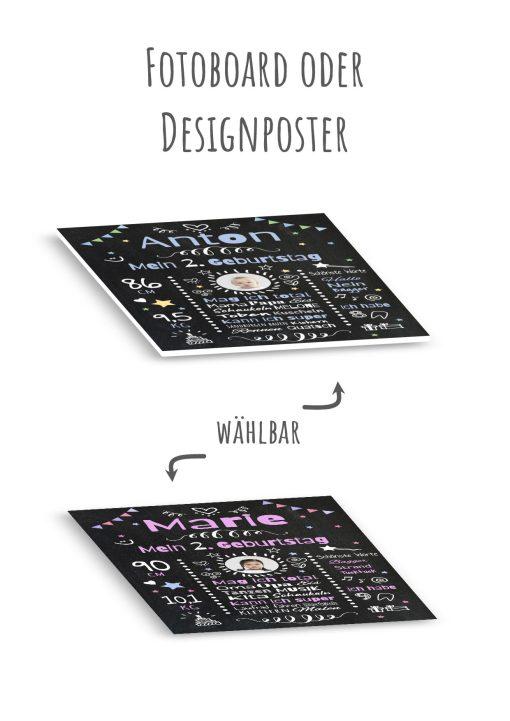 Meilensteintafel Chalkboard Geschenk 2. Geburtstag Personalisiert Geburtstagstafel Mädchen Junge 18