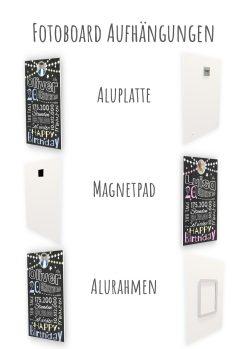 Meilensteintafel Chalkboard Geschenk 20. Geburtstag Frau Mann Personalisiert Geburtstagstafel Retro Colors14