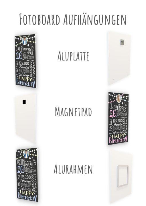 Meilensteintafel Chalkboard Geschenk 20. Geburtstag Frau Mann Personalisiert Geburtstagstafel Retro Colors14