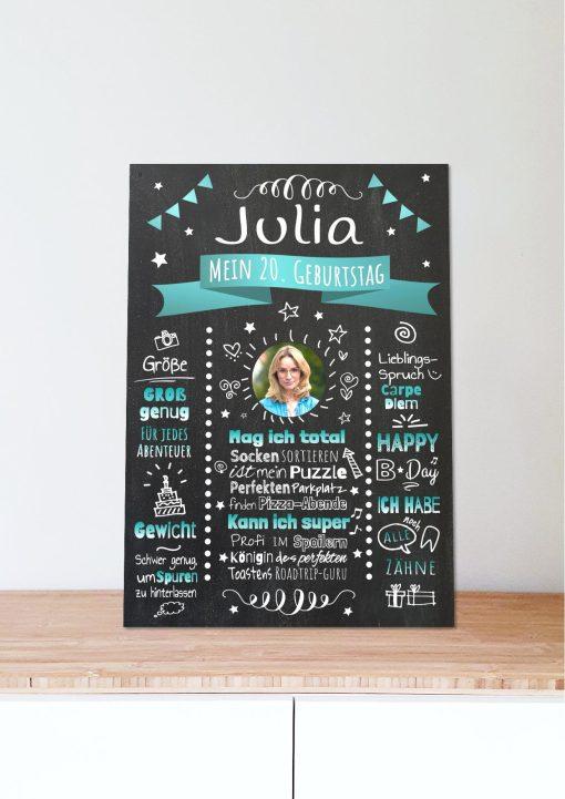 Meilensteintafel Chalkboard Geschenk 20. Geburtstag Personalisiert Witzig Geburtstagstafel Mann Frau Große Kinder06