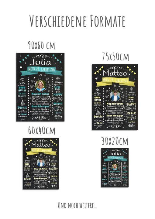 Meilensteintafel Chalkboard Geschenk 20. Geburtstag Personalisiert Witzig Geburtstagstafel Mann Frau Große Kinder12