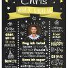Meilensteintafel Chalkboard Geschenk 30. Geburtstag Personalisiert Witzig Geburtstagstafel Mann Frau Große Kinder Gelb