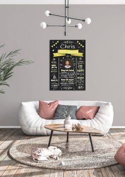 Meilensteintafel Chalkboard Geschenk 30. Geburtstag Personalisiert Witzig Geburtstagstafel Mann Frau Große Kinder04