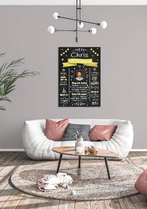 Meilensteintafel Chalkboard Geschenk 30. Geburtstag Personalisiert Witzig Geburtstagstafel Mann Frau Große Kinder04