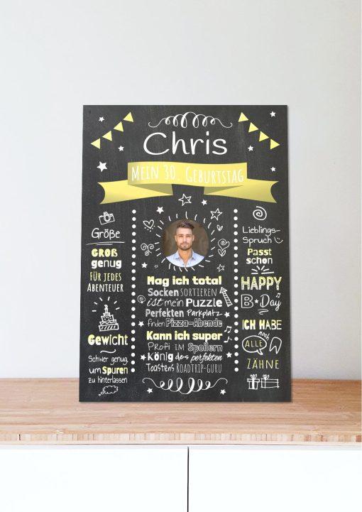 Meilensteintafel Chalkboard Geschenk 30. Geburtstag Personalisiert Witzig Geburtstagstafel Mann Frau Große Kinder06