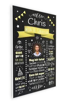Meilensteintafel Chalkboard Geschenk 30. Geburtstag Personalisiert Witzig Geburtstagstafel Mann Frau Große Kinder08