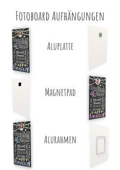 Meilensteintafel Chalkboard Geschenk 40. Geburtstag Frau Mann Personalisiert Geburtstagstafel Retro Colors Rosa Blau14