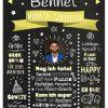 Meilensteintafel Chalkboard Geschenk 50. Geburtstag Personalisiert Witzig Geburtstagstafel Mann Frau Große Kinder Gelb