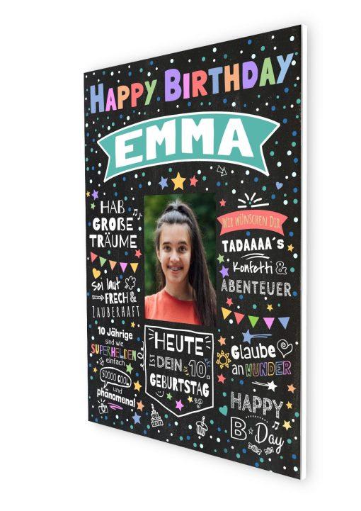 Meilensteintafel Chalkboard Geschenk 6., 7., 8., 9., 10. Geburtstag Kinder Geburtstagsposter Personalisiert Mädchen Junge Happy Birthday06