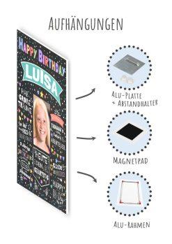 Meilensteintafel Chalkboard Geschenk 6., 7., 8., 9., 10. Geburtstag Kinder Geburtstagsposter Personalisiert Mädchen Junge Happy Birthday09