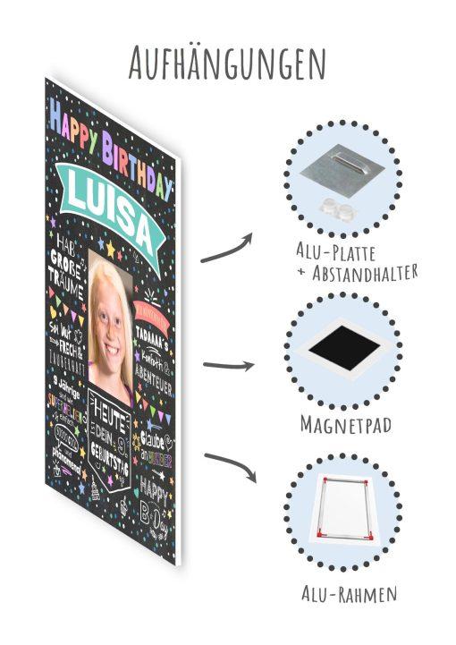 Meilensteintafel Chalkboard Geschenk 6., 7., 8., 9., 10. Geburtstag Kinder Geburtstagsposter Personalisiert Mädchen Junge Happy Birthday09