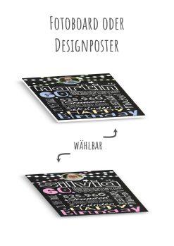 Meilensteintafel Chalkboard Geschenk 60. Geburtstag Frau Mann Personalisiert Geburtstagstafel Retro Colors Rosa Blau13