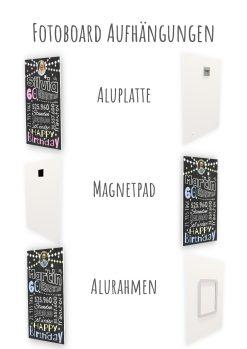 Meilensteintafel Chalkboard Geschenk 60. Geburtstag Frau Mann Personalisiert Geburtstagstafel Retro Colors Rosa Blau14