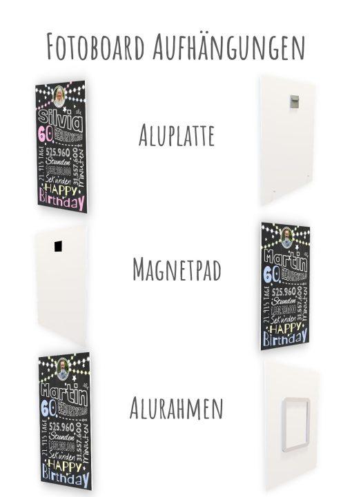 Meilensteintafel Chalkboard Geschenk 60. Geburtstag Frau Mann Personalisiert Geburtstagstafel Retro Colors Rosa Blau14